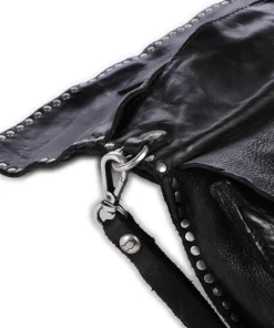 Umhängetasche Rindsleder schwarz