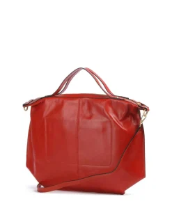 Unica Handtasche fein genarbtes Rindsleder rot