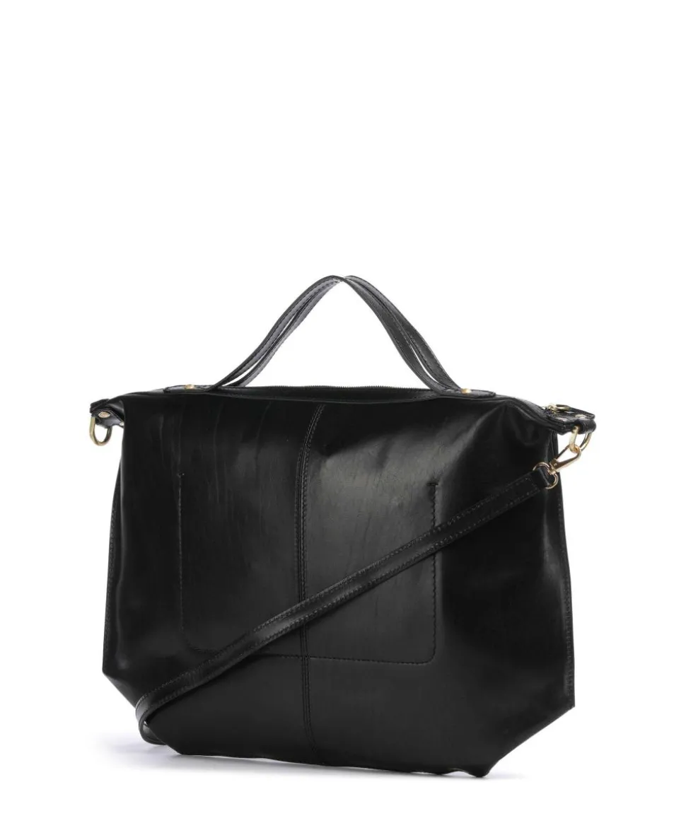 Unica Handtasche fein genarbtes Rindsleder schwarz