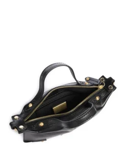 Unica Umhängetasche fein genarbtes Rindsleder schwarz