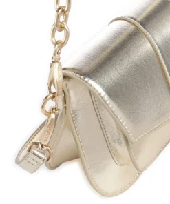Unika Schultertasche Lederimitat gold
