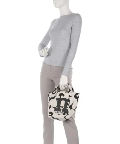 Unikko Mono Mini Handtasche Canvas natur/schwarz