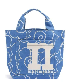 Unikko Mono Mini Piirto Handtasche Baumwolle blau