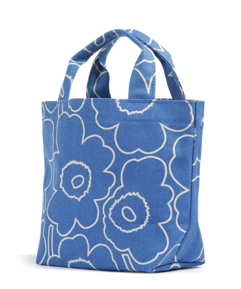 Unikko Mono Mini Piirto Handtasche Baumwolle blau
