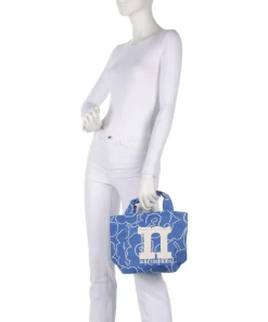 Unikko Mono Mini Piirto Handtasche Baumwolle blau