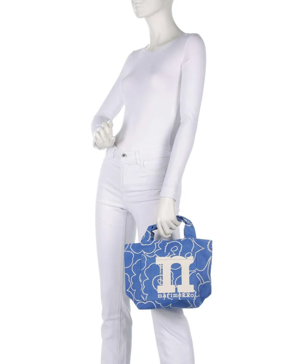 Unikko Mono Mini Piirto Handtasche Baumwolle blau