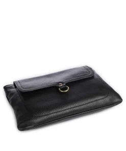 Urban Beyonce Schultertasche genarbtes Kalbsleder schwarz