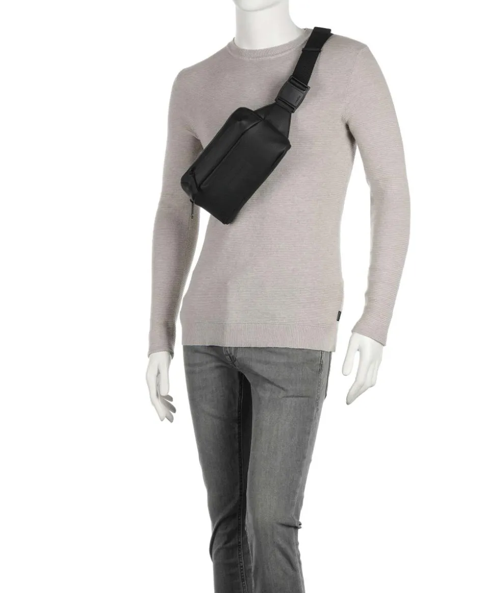 Urban Eco Le Gürteltasche recyceltes Leder schwarz