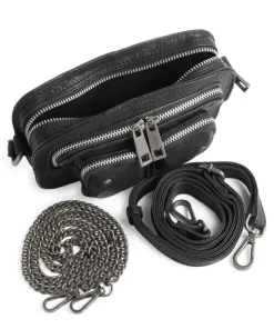 Urban Helena Umhängetasche fein genarbtes Leder schwarz