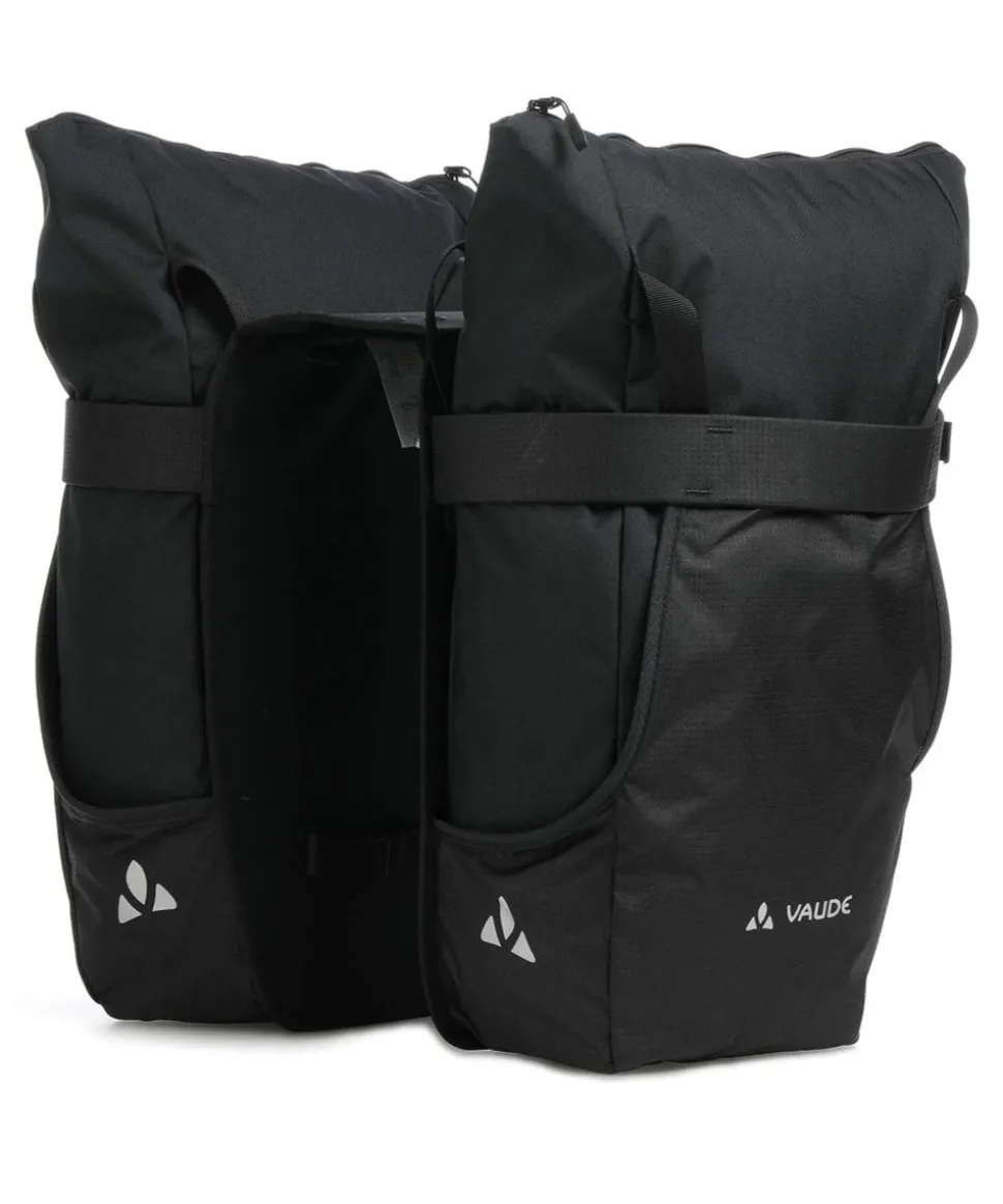 Urban TwinShopper Gepäcktasche recyceltes Polyester schwarz