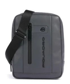 Urban Umhängetasche fein genarbtes Rindsleder grau