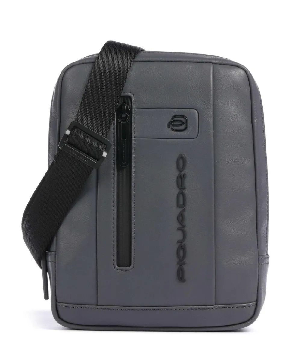 Urban Umhängetasche fein genarbtes Rindsleder grau