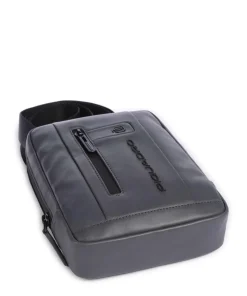 Urban Umhängetasche fein genarbtes Rindsleder grau