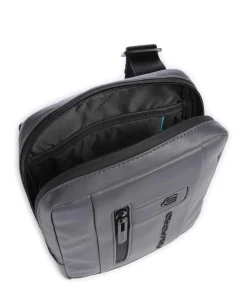 Urban Umhängetasche fein genarbtes Rindsleder grau