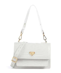 Ursy Schultertasche geprägtes Kalbsleder elfenbein