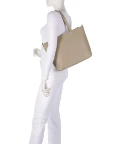 Valda Shopper Lederimitat sand