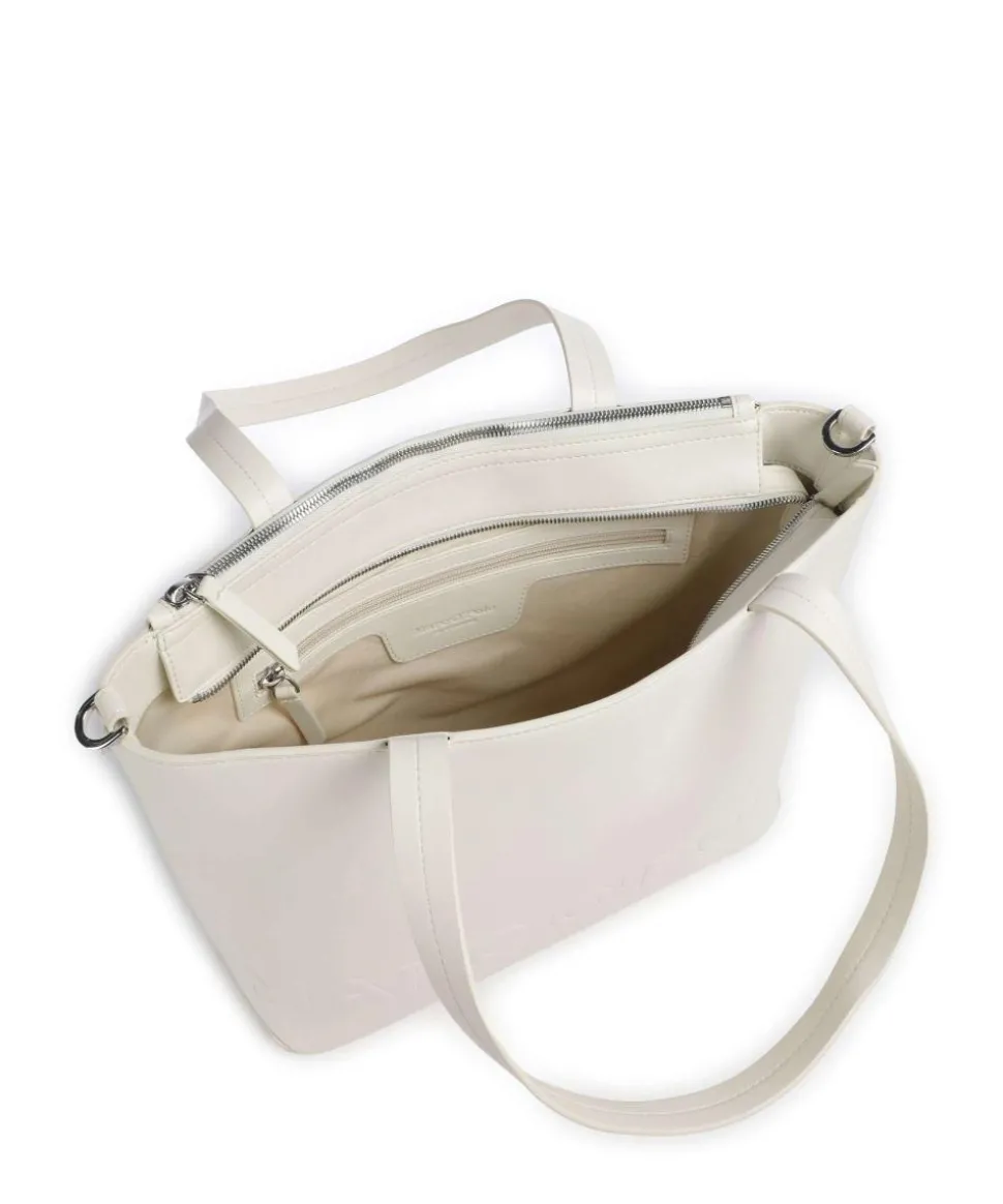 Valda Shopper Lederimitat elfenbein