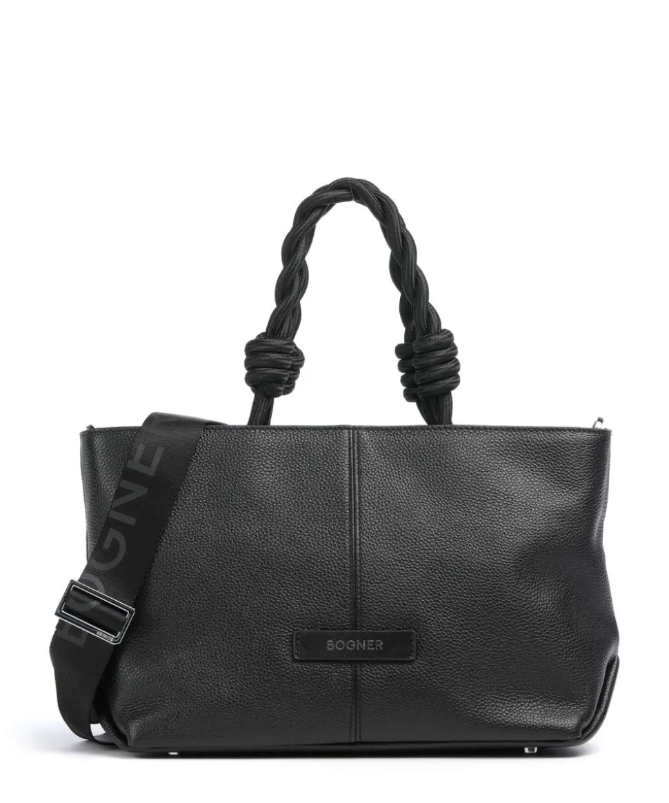 Vanil Valesca Handtasche genarbtes Rindsleder schwarz