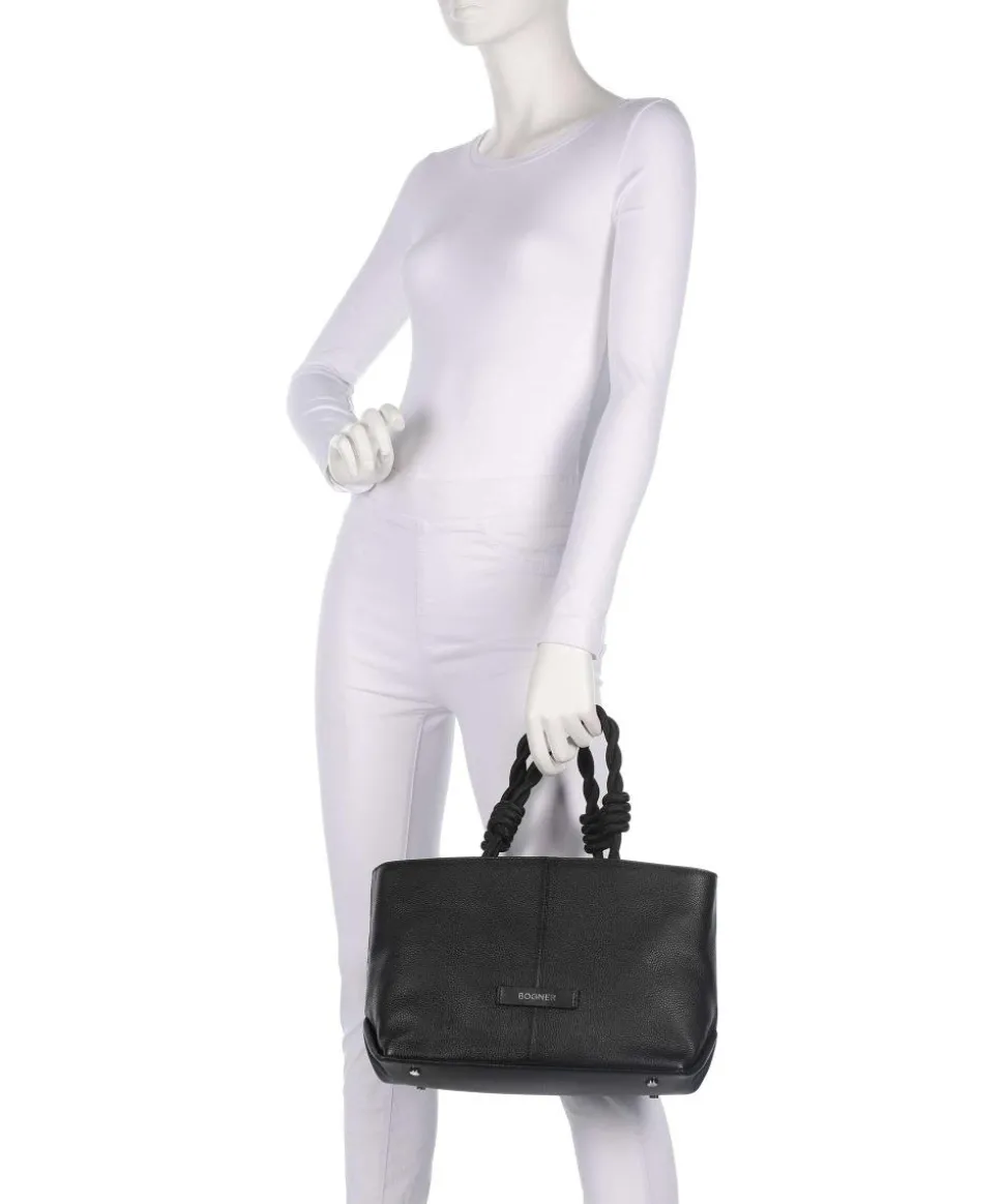 Vanil Valesca Handtasche genarbtes Rindsleder schwarz