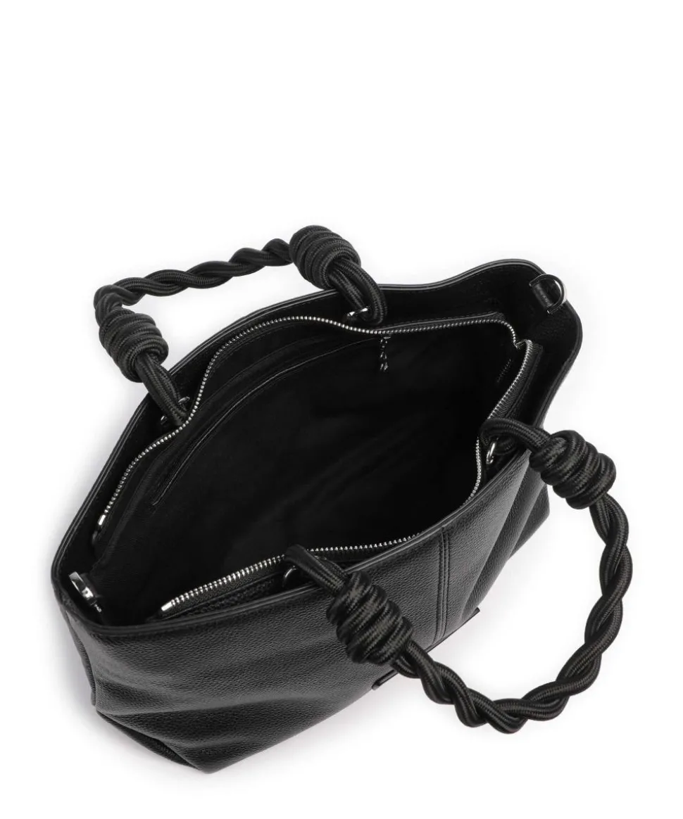 Vanil Valesca Handtasche genarbtes Rindsleder schwarz