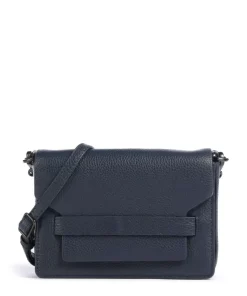 Vanya Umhängetasche genarbtes Rindsleder navy