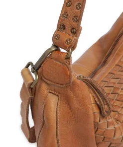 Venusweg 8 Beuteltasche genarbtes Leder braun