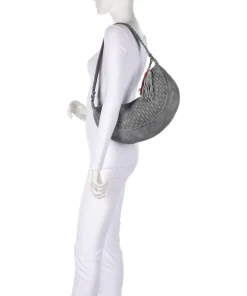 Venusweg 8 Beuteltasche genarbtes Leder grau