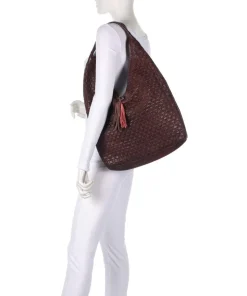 Venusweg 2 Schultertasche genarbtes Rindsleder dunkelbraun