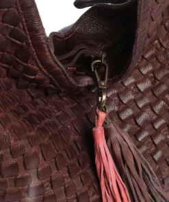 Venusweg 2 Schultertasche genarbtes Rindsleder dunkelbraun