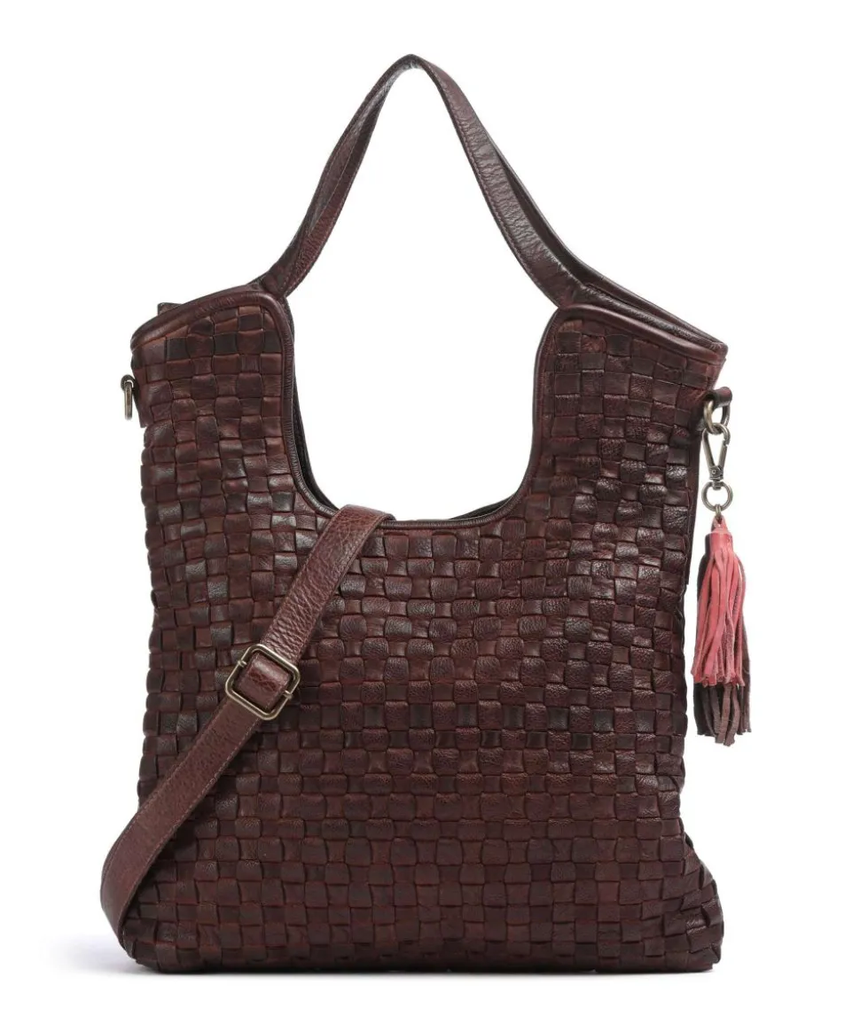 Venusweg 3 Shopper genarbtes Leder dunkelbraun