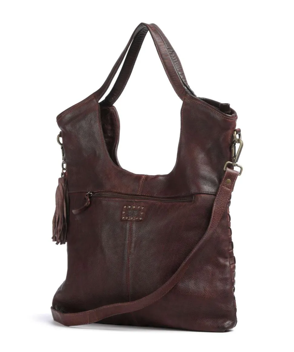 Venusweg 3 Shopper genarbtes Leder dunkelbraun