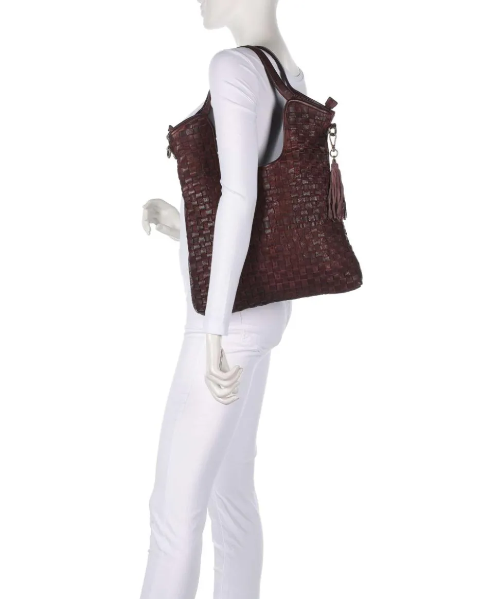 Venusweg 3 Shopper genarbtes Leder dunkelbraun