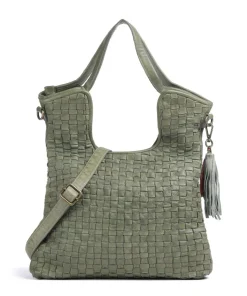 Venusweg 3 Shopper genarbtes Leder grün