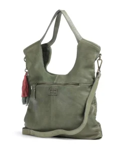 Venusweg 3 Shopper genarbtes Leder grün