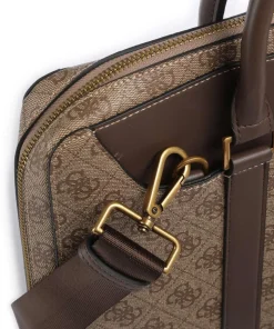 Vezzola Aktentasche 13″ Lederimitat beige/braun