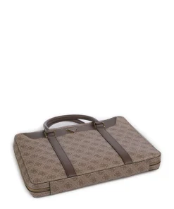 Vezzola Aktentasche 13″ Lederimitat beige/braun