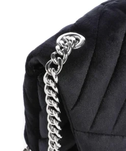 Victoria Mini Umhängetasche Samtgewebe schwarz