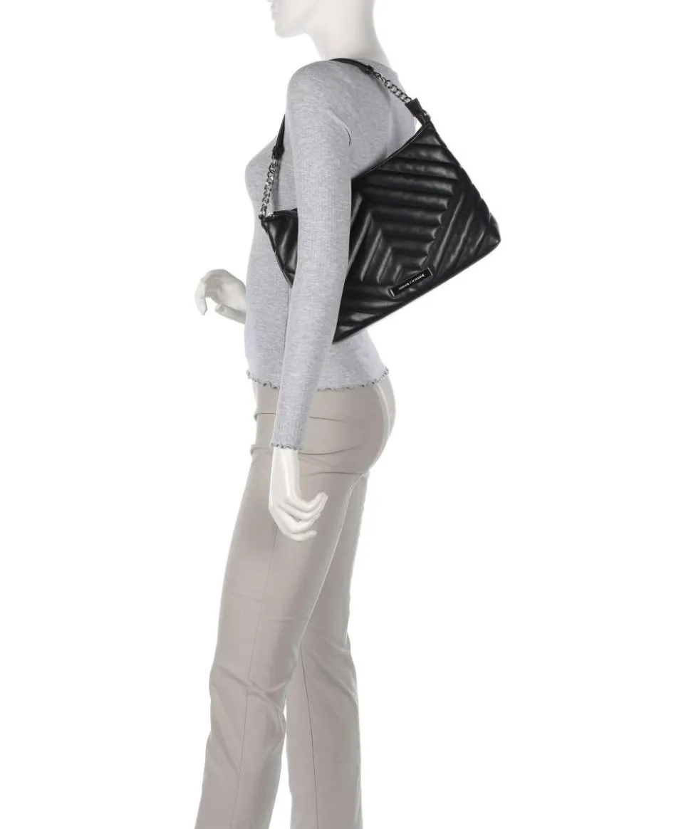 Victoria Schultertasche Lederimitat schwarz