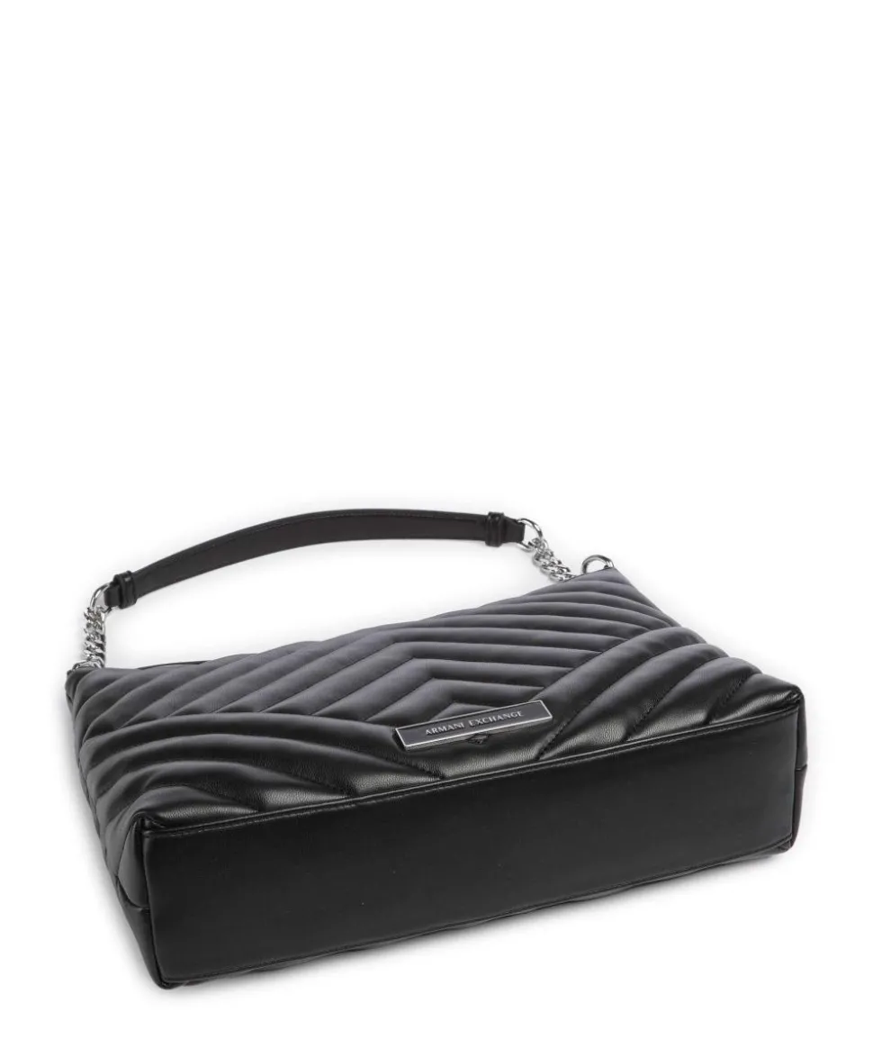 Victoria Schultertasche Lederimitat schwarz