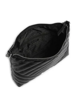 Victoria Schultertasche Lederimitat schwarz
