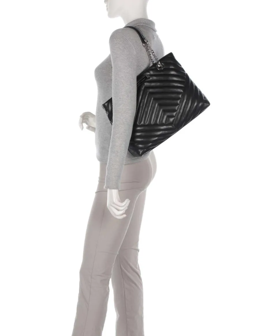 Victoria Shopper Lederimitat schwarz