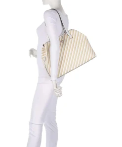 Vikky Large Shopper Kunststoff beige/weiß