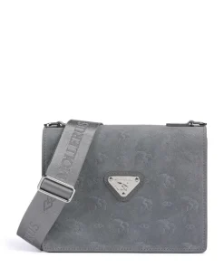 Vinour Vinerus Melide Umhängetasche Canvas, glattes Kalbsleder, aufgerautes Kalbsleder grau