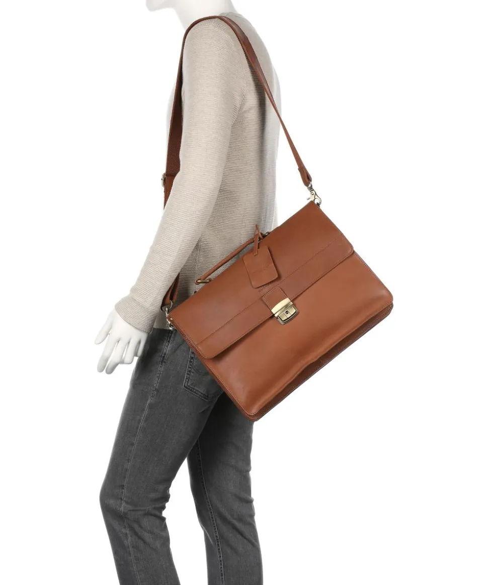 Vintage Dean Aktentasche Kalbsleder cognac