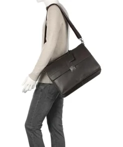 Vintage Dean Aktentasche Kalbsleder dunkelbraun