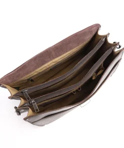 Vintage Dean Aktentasche Kalbsleder dunkelbraun