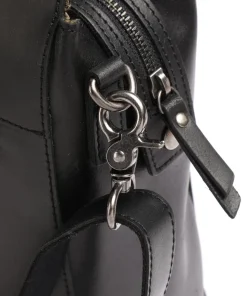 Vintage Doris Shopper 16″ glattes Rindsleder schwarz