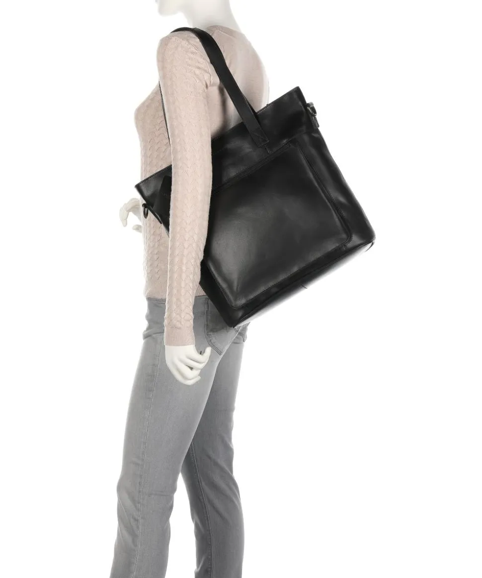 Vintage Jade Shopper 14″ Kalbsleder schwarz