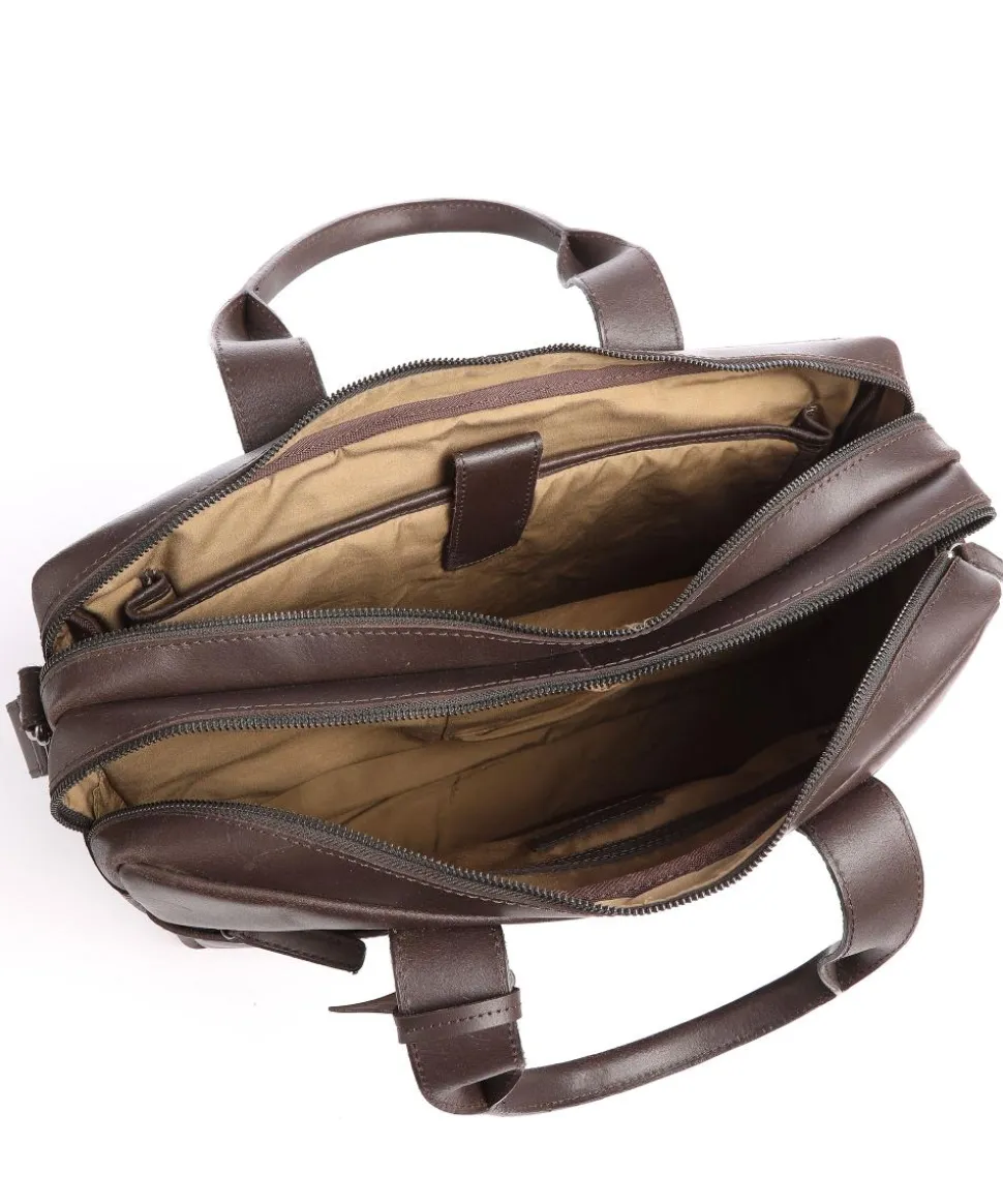 Vintage Jesse Aktentasche 15″ Leder dunkelbraun