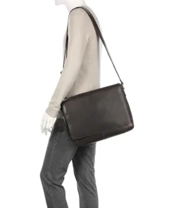 Vintage Juul Kuriertasche Kalbsleder dunkelbraun